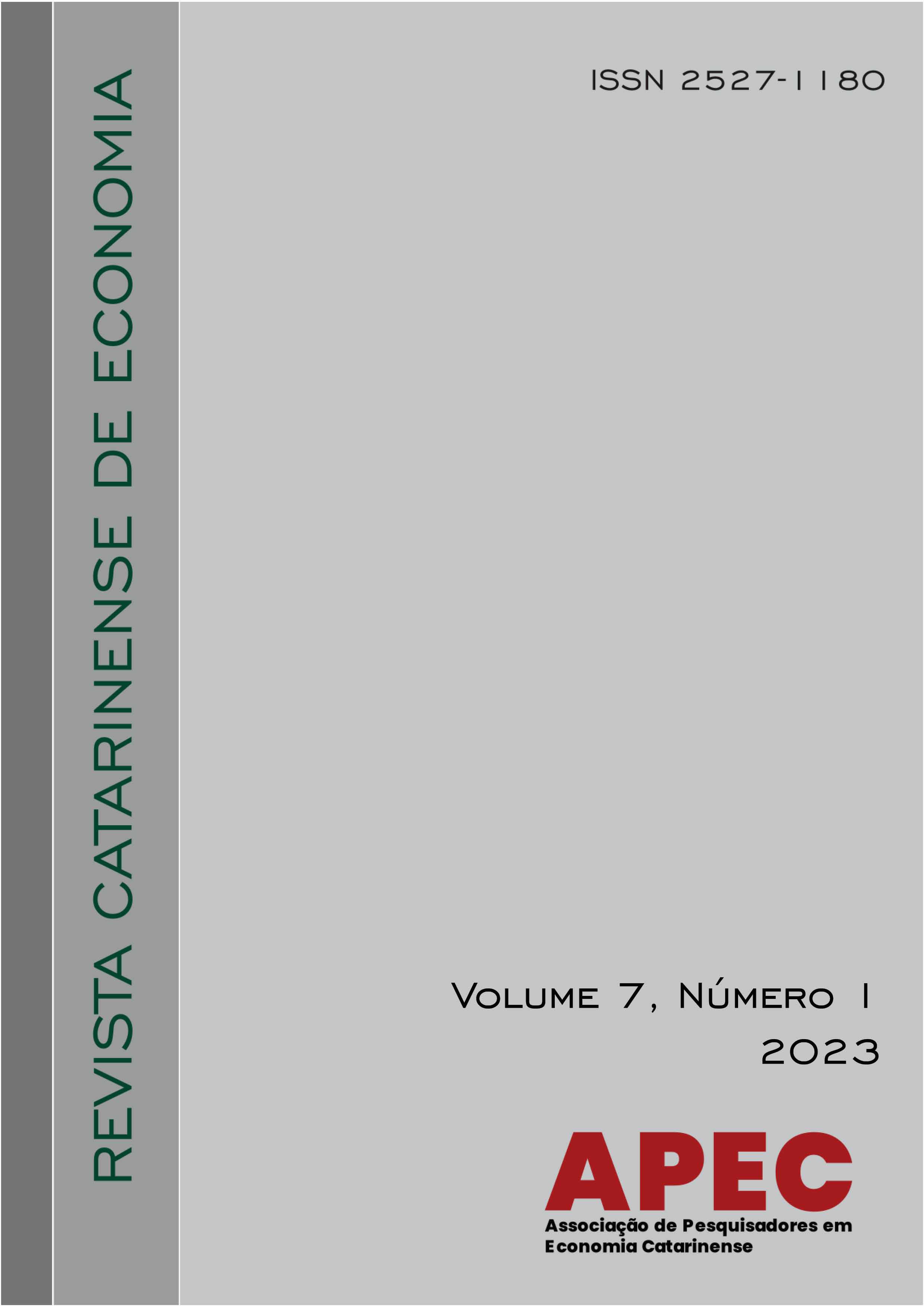 					Ver Vol. 7 Núm. 1 (2023): Revista Catarinense de Economia
				